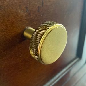 Knurled Gold Cabinet Knob